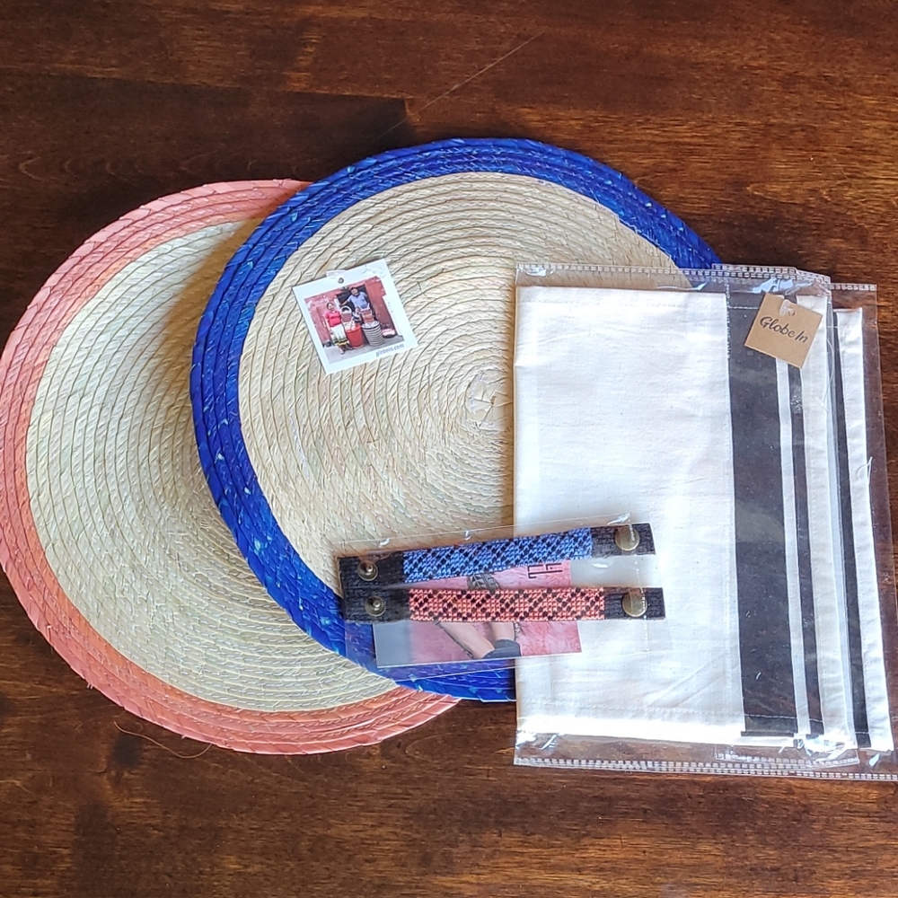 Artisan made placemat and napkin set